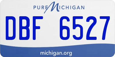 MI license plate DBF6527