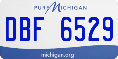 MI license plate DBF6529