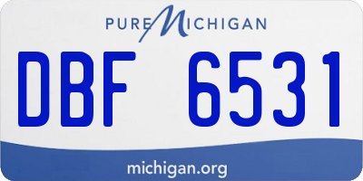 MI license plate DBF6531