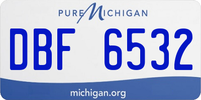 MI license plate DBF6532
