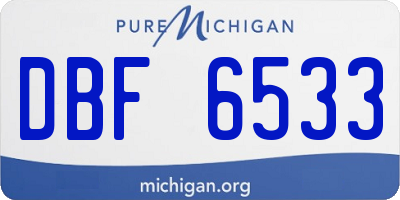 MI license plate DBF6533