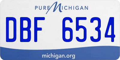 MI license plate DBF6534