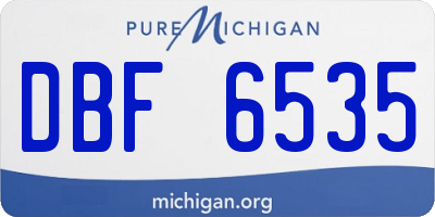 MI license plate DBF6535