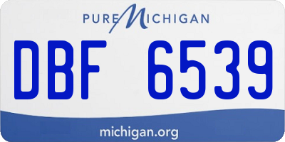 MI license plate DBF6539