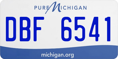 MI license plate DBF6541