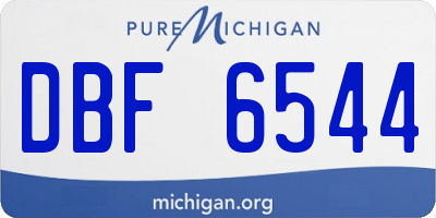 MI license plate DBF6544