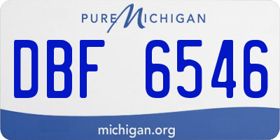 MI license plate DBF6546