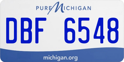 MI license plate DBF6548