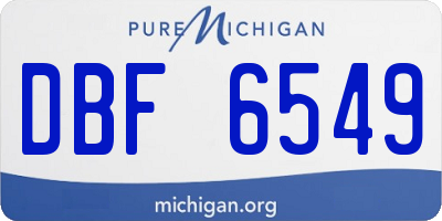 MI license plate DBF6549
