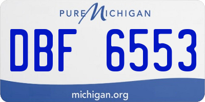 MI license plate DBF6553