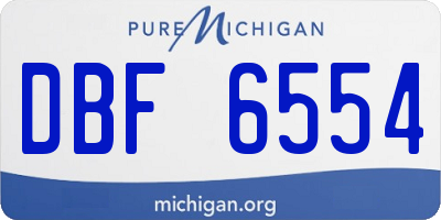MI license plate DBF6554