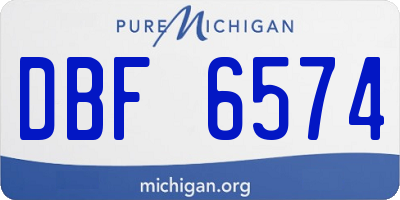 MI license plate DBF6574