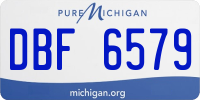 MI license plate DBF6579