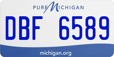MI license plate DBF6589