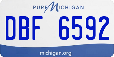 MI license plate DBF6592
