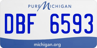 MI license plate DBF6593