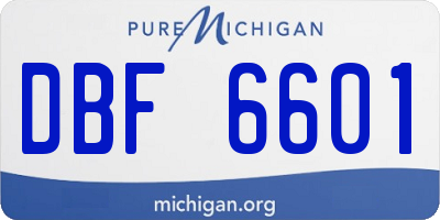 MI license plate DBF6601