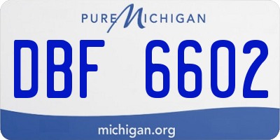 MI license plate DBF6602