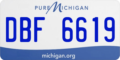 MI license plate DBF6619