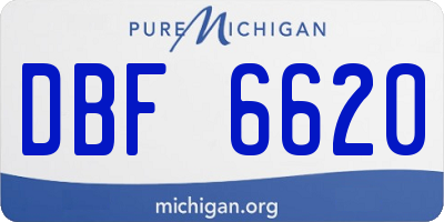 MI license plate DBF6620