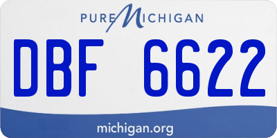 MI license plate DBF6622