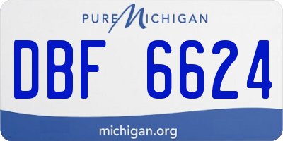 MI license plate DBF6624