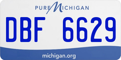 MI license plate DBF6629