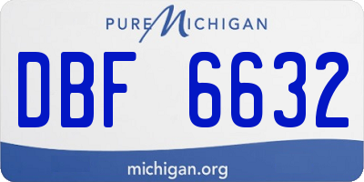 MI license plate DBF6632