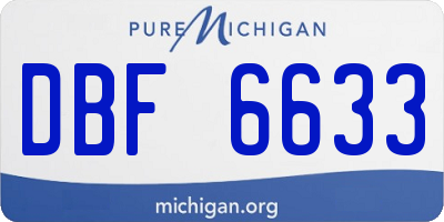 MI license plate DBF6633