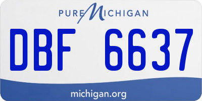 MI license plate DBF6637