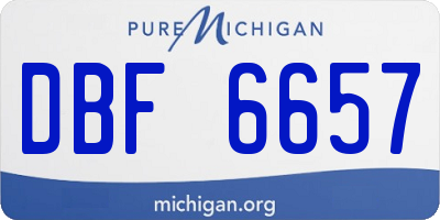 MI license plate DBF6657
