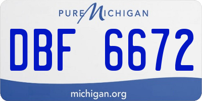 MI license plate DBF6672