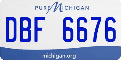 MI license plate DBF6676