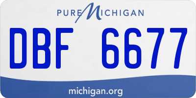 MI license plate DBF6677