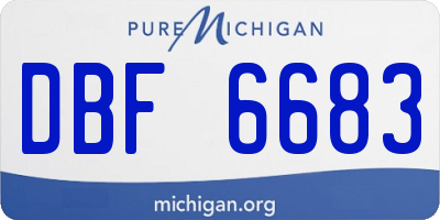 MI license plate DBF6683