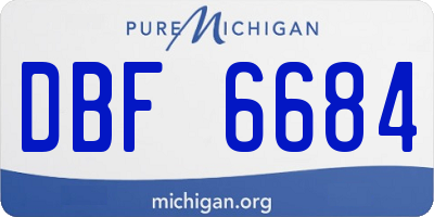 MI license plate DBF6684
