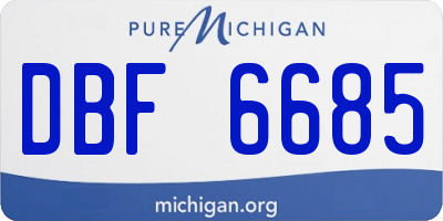 MI license plate DBF6685