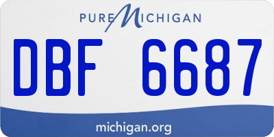MI license plate DBF6687