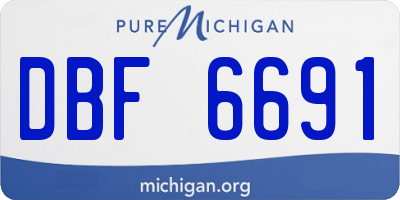 MI license plate DBF6691