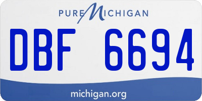 MI license plate DBF6694