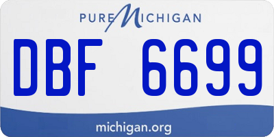 MI license plate DBF6699