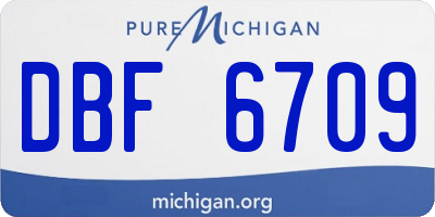 MI license plate DBF6709