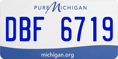 MI license plate DBF6719