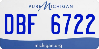 MI license plate DBF6722