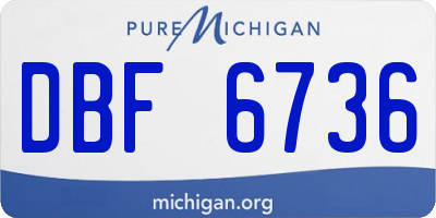 MI license plate DBF6736