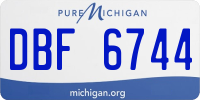 MI license plate DBF6744
