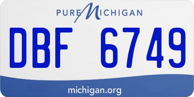 MI license plate DBF6749