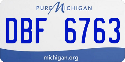 MI license plate DBF6763