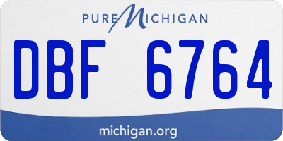 MI license plate DBF6764