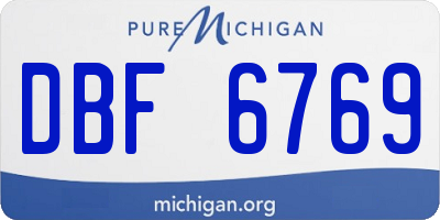 MI license plate DBF6769